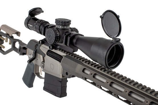 Primary Arms GLx 4-16x50FFP Rifle Scope with ACSS-HUD-DMR-308/.223 mounted on a rifle